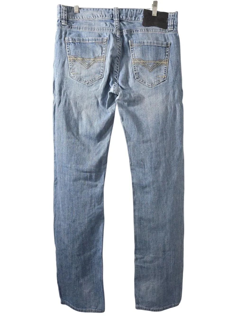 34x38 Rock & Roll Pistol Straight Jeans Regular Straight Leg Light Wash Cowboy